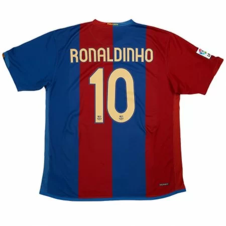 Barcelona Soccer Jersey Replica Retro Home 2006/2007 Mens (Ronaldinho #10)