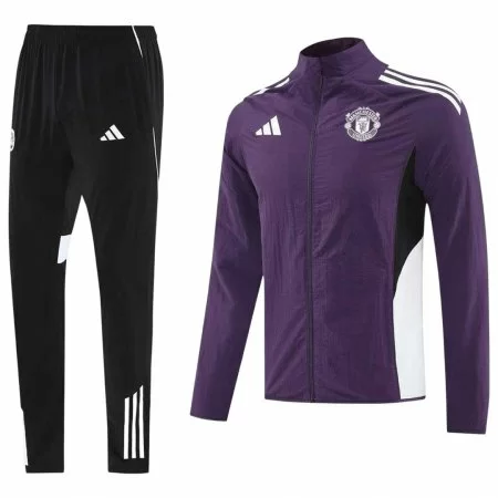 Manchester United Soccer Windbreaker Jacket + Pants Replica Purple 2025/26 Mens